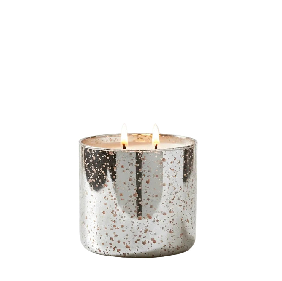 Silver Mercury Glass 16oz double wick.
